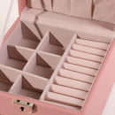 Two-level jewelry storage box with dividers and mirror lid – cupindy