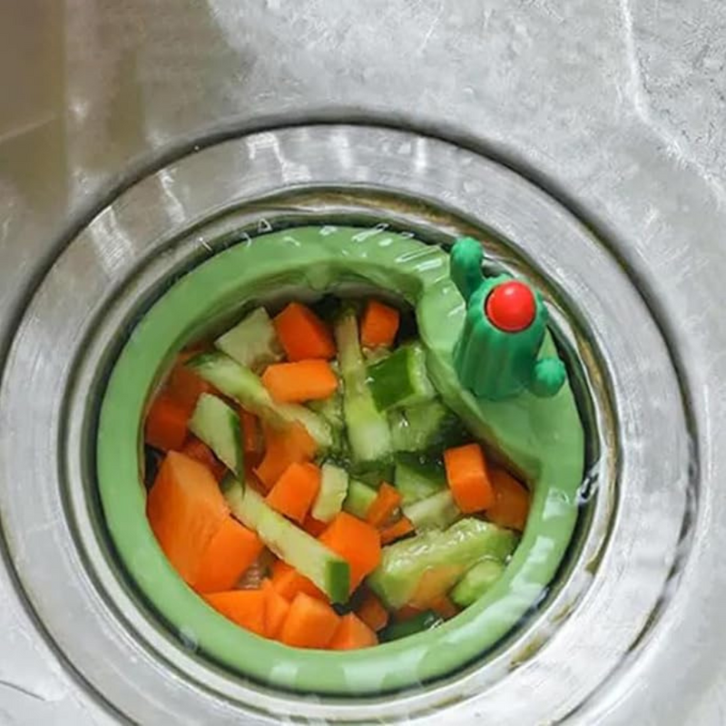 Compact Sink Strainer Basket With Cactus Handle And Lid, Ideal For Food Waste And Vegetable Residue Disposal, Easy To Clean And Use