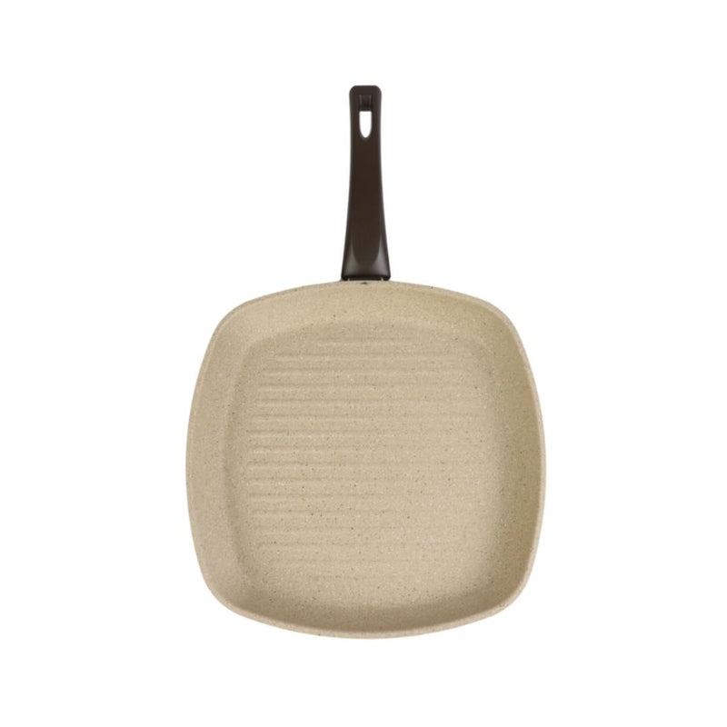 Cookin Aboud 30 cm non-stick granite grill pan with ridges – Earthstone Collection – cupindy