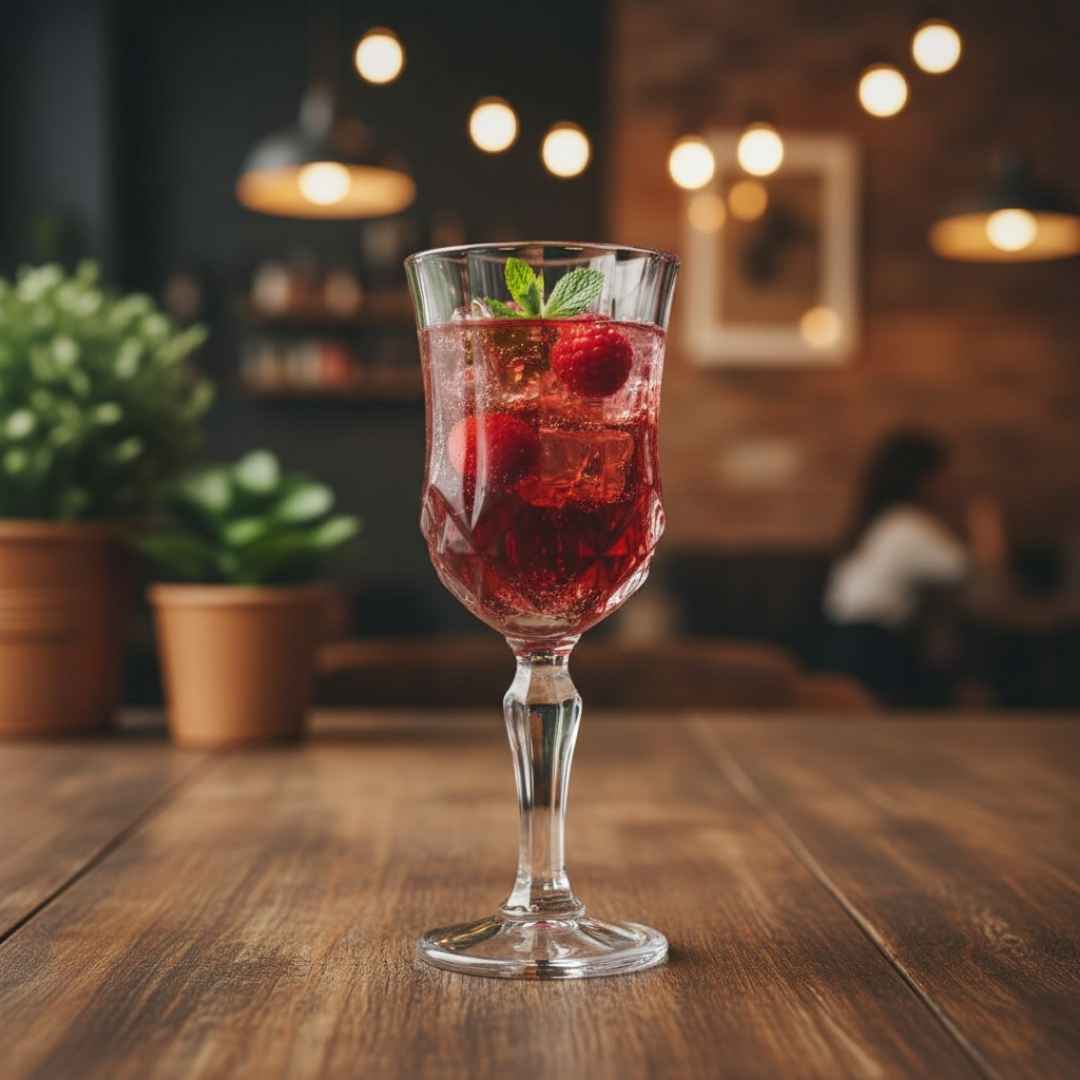 City Glass Tifanny 6-Pcs Stemmed Glasses - 200ml Crystal-Look Water Goblet Set