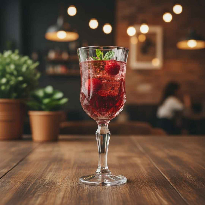 سيتي جلاس تيفاني طقم 6 كاسات زجاج - 200 مل بتصميم كريستالي فاخر