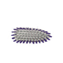 Hairbrush with purple bristles on a white background