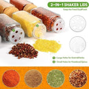 24-Pcs Square Glass Spice Jars - Bamboo Lid Containers with Labels, Kitchen Organizer