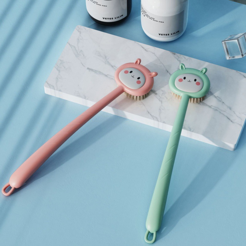 Long Handle Cartoon Bath Brushes for Kids – Soft Bristle Body Scrubber for Back and Shower Use – Cupindy