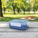 Divided Stainless Steel Lunch Box - Thermal Bento Box for School & Kids with Spoon