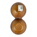 Evelin Double Section Plastic Serving Bowl - Wooden-Style Finish - Made In Turkey