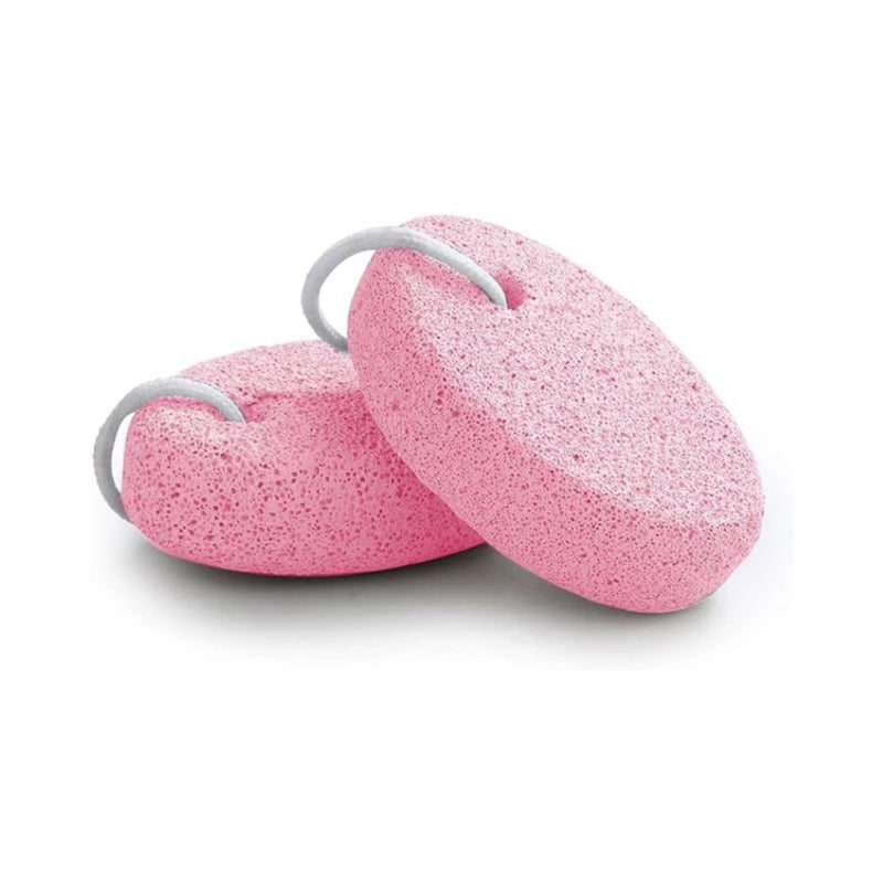 Double pack of foot pumice stones in pink color | Cupindy