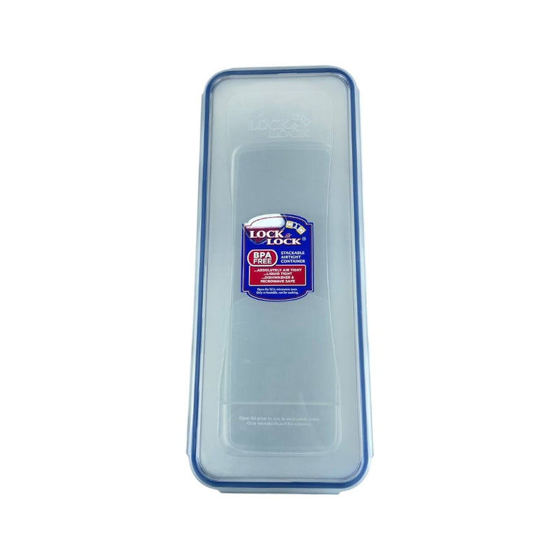Lock & Lock airtight bread storage container, 5L capacity, stackable, BPA-free plastic design in white.