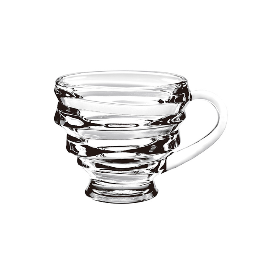 Blinkmax Glass Cup Set Of 6 With Elegant Spiral Design – Durable And Stylish 190ml Capacity For Perfect Beverages