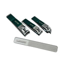 Manicure Nail Clipper Set With File – 3 Stainless Steel Clippers In Storage Case