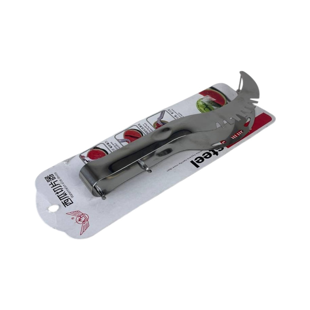 Serrated knife on a white background