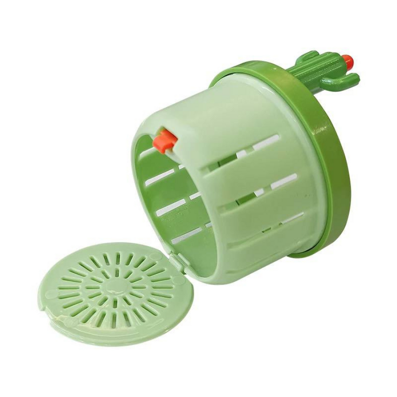 Compact Sink Strainer Basket With Cactus Handle And Lid, Ideal For Food Waste And Vegetable Residue Disposal, Easy To Clean And Use