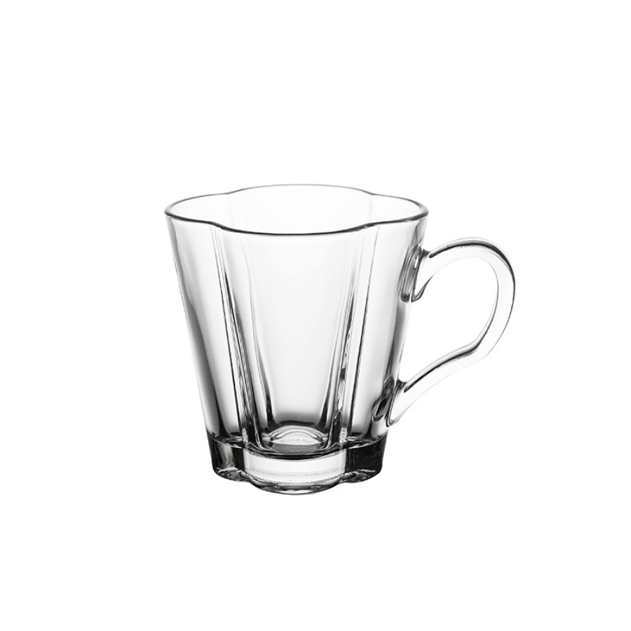 Blinkmax 200ml Glass Mug Set Of 6 - Elegant And Durable Design For Hot And Cold Beverages