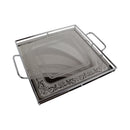 Elegant Italian Stainless Steel 18/10 Serving Tray With Handles | Width 40 Cm