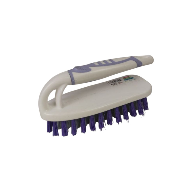 White and purple brush on a white background