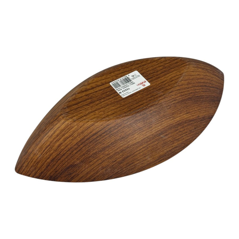 Evelin Plastic Bowl With Wooden Finish - 31 cm - Made In Turkey