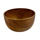 Evelin Plastic Bowl With Wooden Finish - 16 cm - Made In Turkey