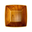 Evelin Square Plastic Bowl - 16 cm - Wooden-Style Finish - Made In Turkey