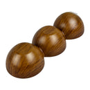 Evelin Plastic Wooden-Style Triple Bowl - Durable Multi-Use Serving Dish - Made In Turkey
