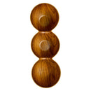 Evelin Plastic Wooden-Style Triple Bowl - Durable Multi-Use Serving Dish - Made In Turkey