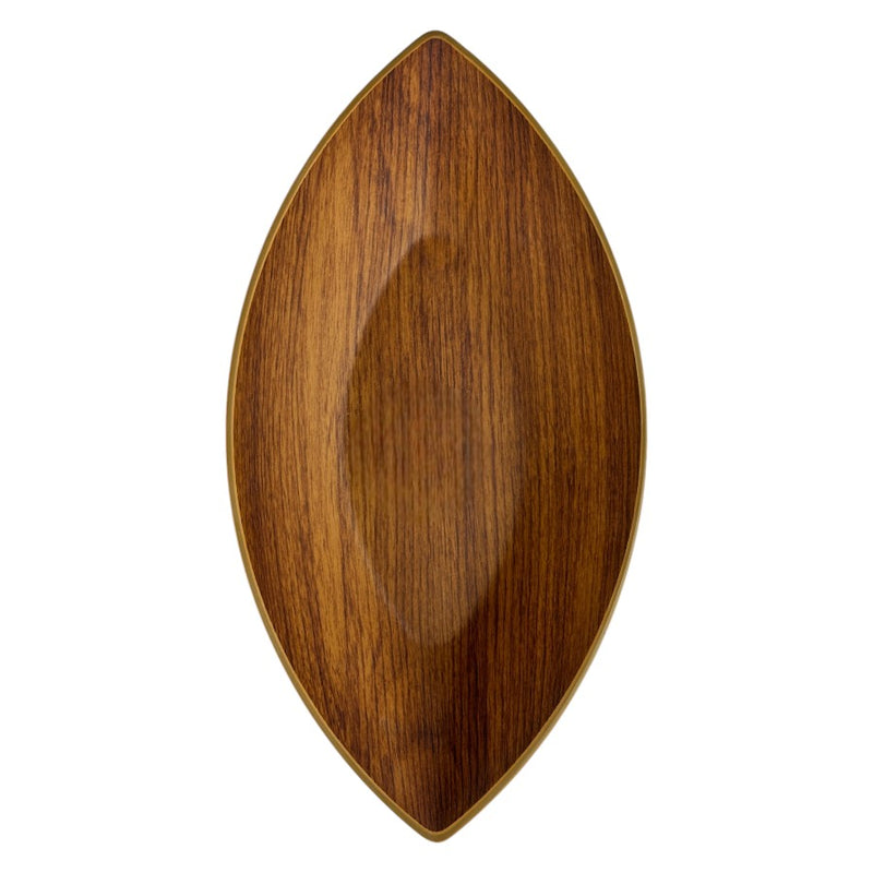 Evelin Plastic Bowl With Wooden Finish - 31 cm - Made In Turkey