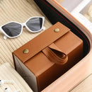 Foldable Multi-Slot Leather Storage Box – Compact Organizer for Accessories & Essentials