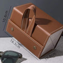 Foldable Multi-Slot Leather Storage Box – Compact Organizer for Accessories & Essentials