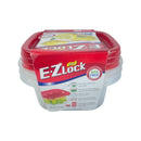 E.Z Lock Airtight Food Storage Containers Set, BPA-Free, Durable Plastic, Compact Design - 250 ml, 3 Pieces