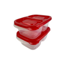 EZ Lock 260ml divided food containers 2-pack red lid | Cupindy