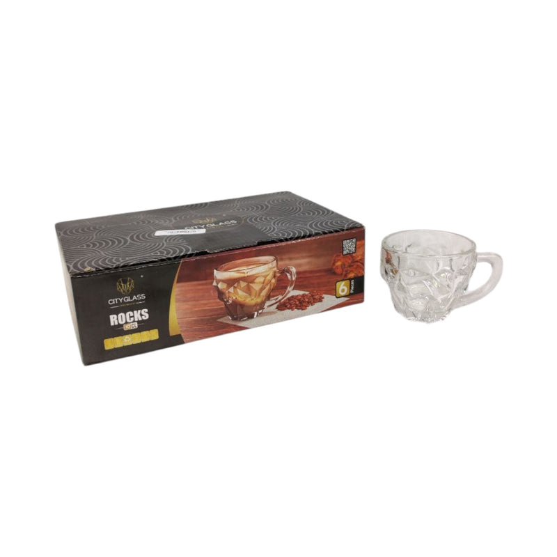 City Glass Rocks glass mug with packaging on a white background