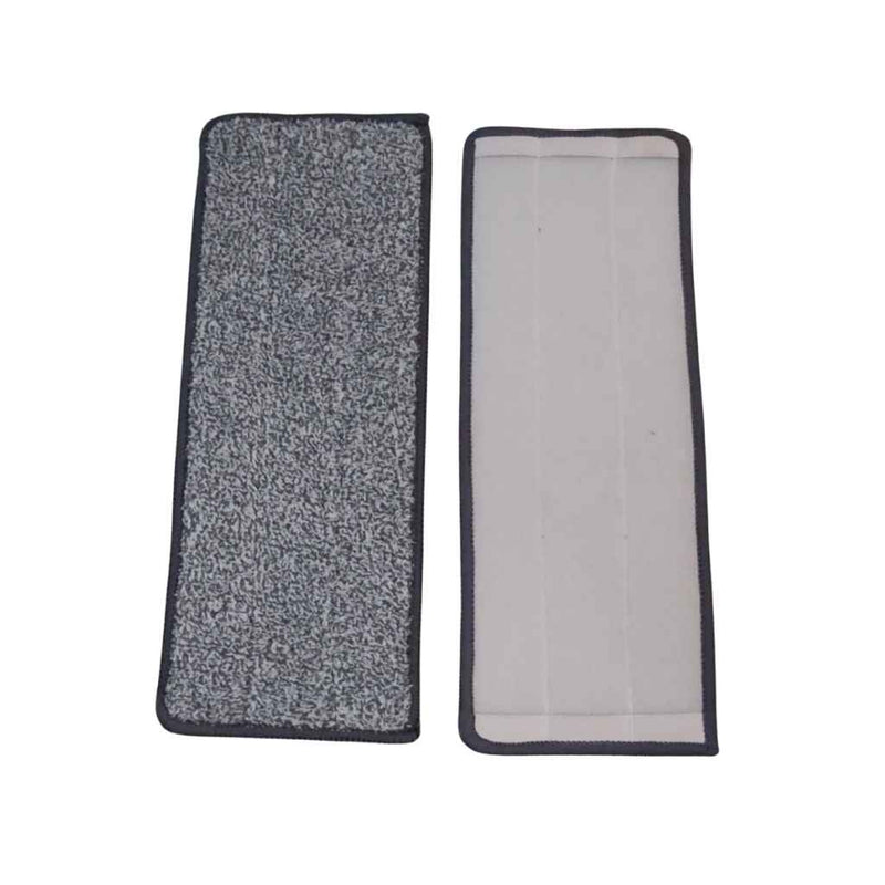 Double-sided reusable mop pad for tile and wood surfaces