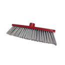 Cleaning brush with red handle on a white background