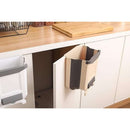 Compact folding garbage bin with dispenser for plastic bags