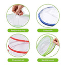 Pop-up food protector tent with band for easy folding