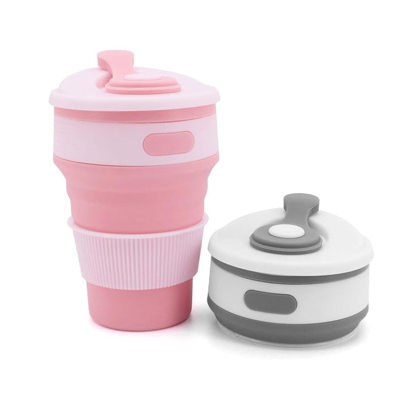 Foldable Travel Coffee Mugs Collapsible Silicone Cup - 350 ML