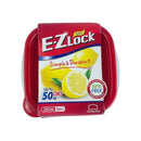 E.Z Lock Airtight Food Storage Containers Set, BPA-Free, Durable Plastic, Compact Design - 250 ml, 3 Pieces