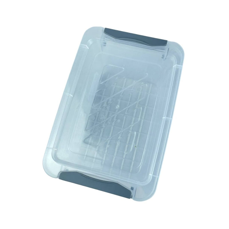Stackable Plastic Storage Box With Secure Lock Handles For Kitchen Storage | Cupindy