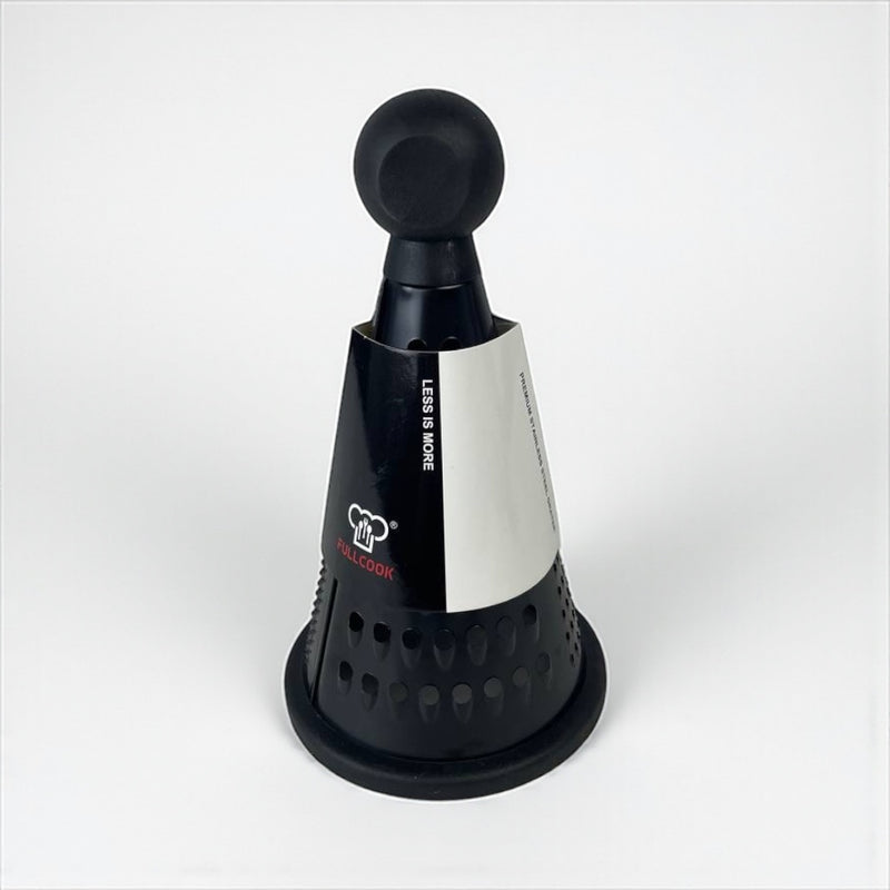 Black and silver kitchen tool on a white background