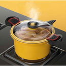 22cm non-stick cooking pot ideal for soup, rice, and vegetables