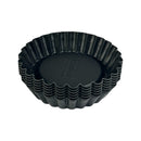 Zenker Black Metallic Tartlet Tins Set Of 6 - 10 cm - Non-Stick Coated - Made In Germany