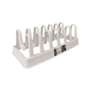 White dish rack on a white background