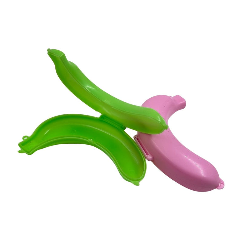 علبة حفظ الموز المحمولة – حافظة فواكه بلاستيكية بفتحات تهوية لحفظ الموز طازجًا