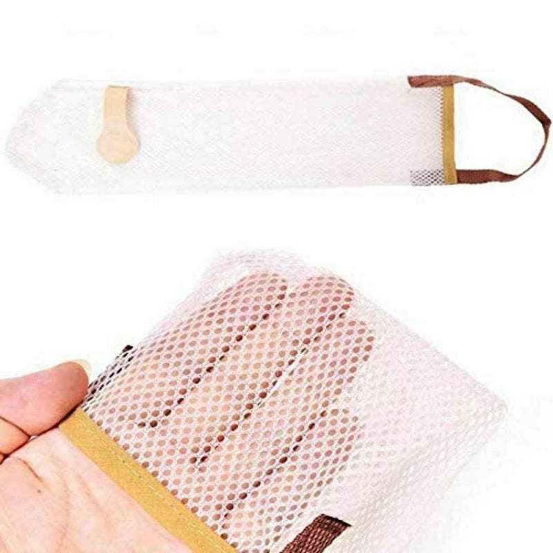 Hanging Mesh Bag for Vegetables - Reusable Kitchen Storage Bag with Bottom Opening