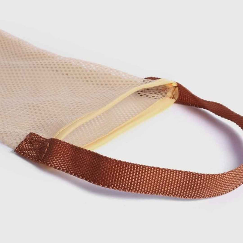 Hanging Mesh Bag for Vegetables - Reusable Kitchen Storage Bag with Bottom Opening