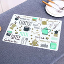 Reusable waterproof placemats with coffee patterns – 6 pieces – cupindy