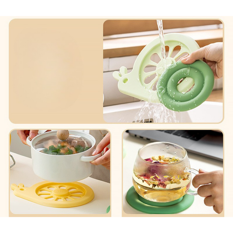 1 Piece - Snail-Shaped Silicone Pot Holder And Coaster - Heat-Resistant, Non-Slip, And Stylish Design