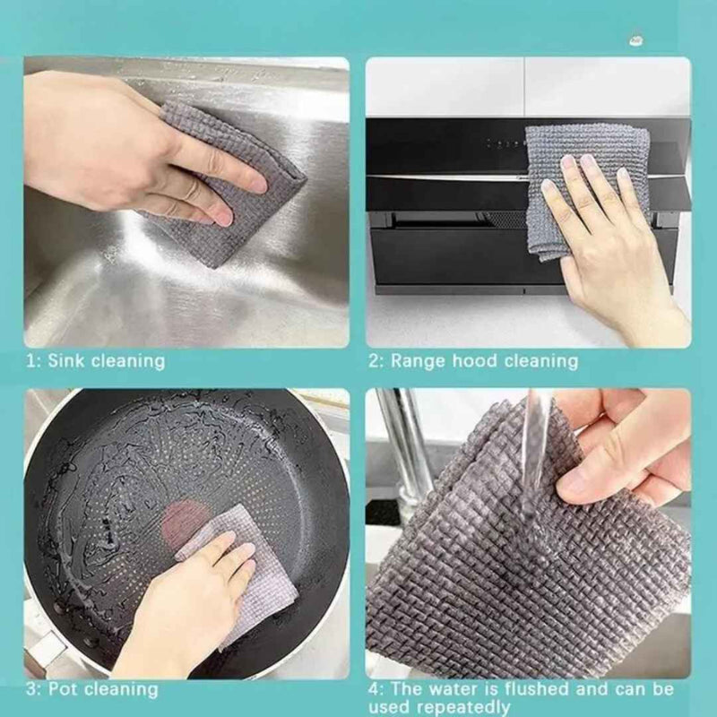 Clean Rags Kitchen Wear-Resistant Kitchen Rags - Non-Woven Fabric, Tear-Resistant Cleaning ...