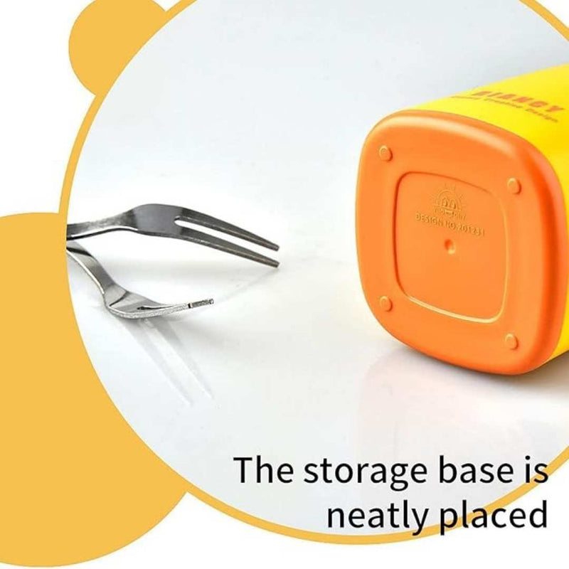 Mini Fork Set For Toddlers With Cartoon Duck Handle
