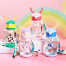 Leakproof flip-lid water bottle for children with cute ears | Cupindy