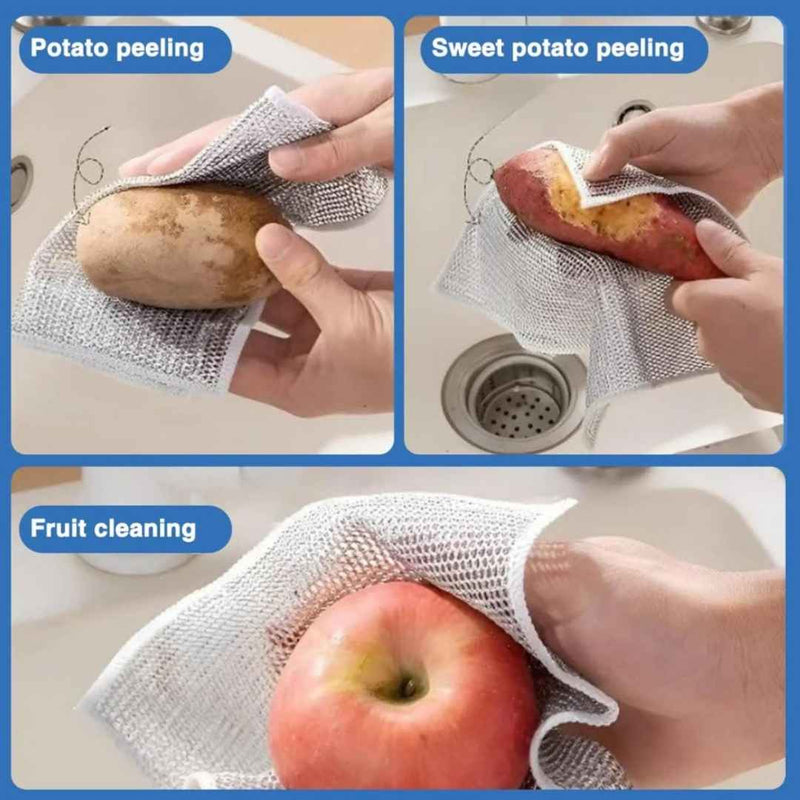 Stainless mesh cleaning cloths for multi-surface scrubbing – cupindy